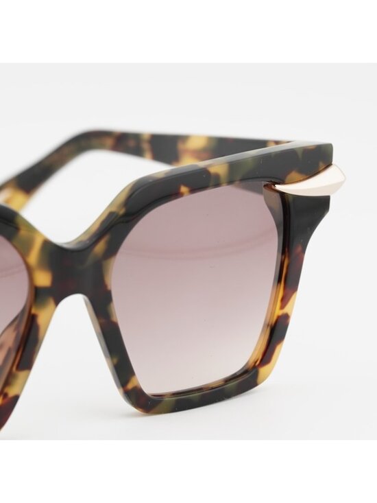 Roberto Cavalli SRC002M 0AGG Sunglasses Havana Square Frame, Brown Lenses main image 5